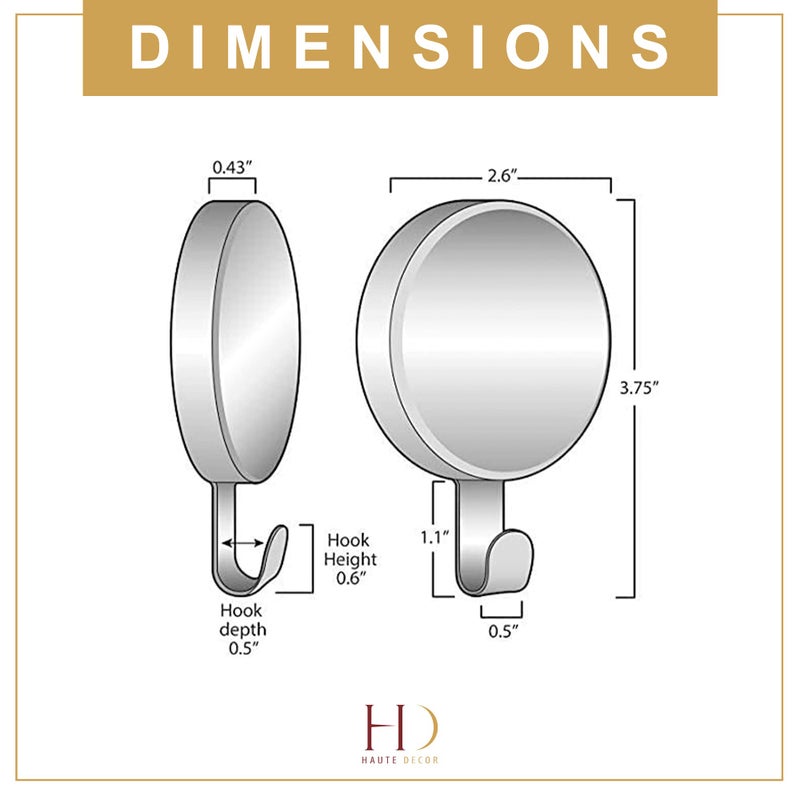 Haute Decor Attract Magnetic Wreath Hanger (Brushed Nickel) - Set of 2 Magnets - for 2 Metal Doors/Surfaces or 1 Single-Pane Glass Door/Window - Holds up to 10lbs. - Image 4